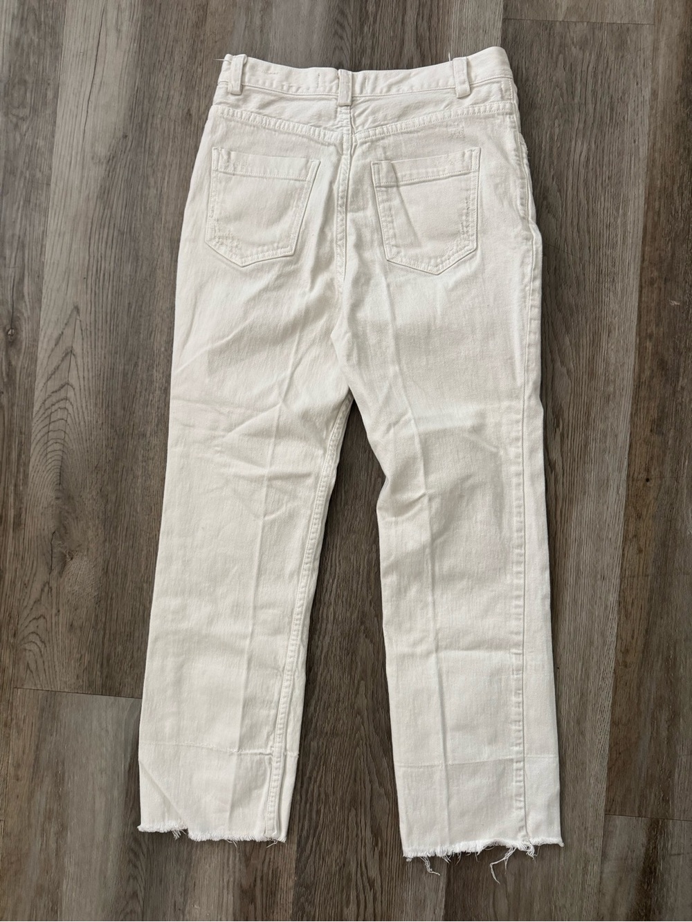 Rachel Comey Ivory High Rise Straight Crop Jeans 6 - Picture 4 of 6